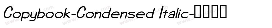 Copybook-Condensed Italic字体转换